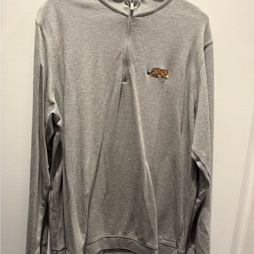 Peter Millar Gray Quarter-Zip Shirt